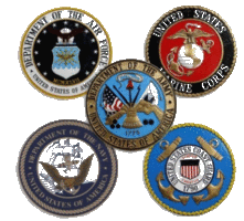 Seals of all branches of U.S. military