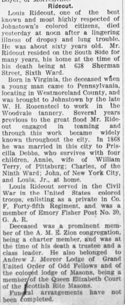 Louis Rideout Obituary 2