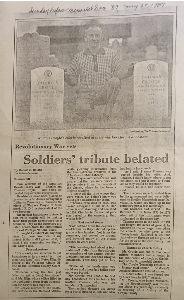 Tribune-Democrat article